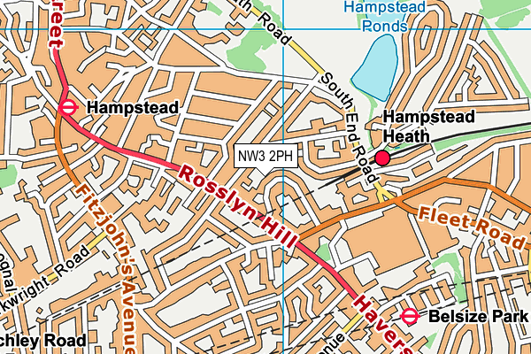 NW3 2PH map - OS VectorMap District (Ordnance Survey)