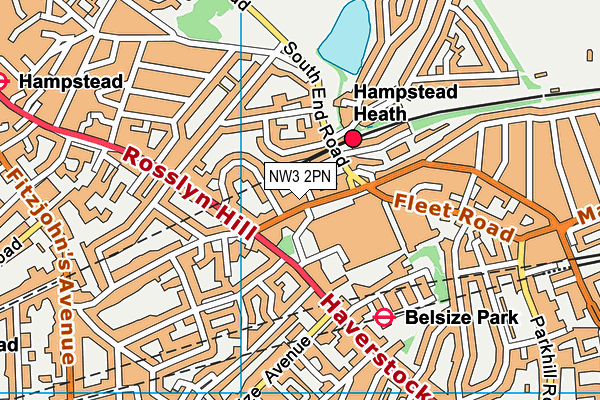 The Armoury (Hampstead) map (NW3 2PN) - OS VectorMap District (Ordnance Survey)