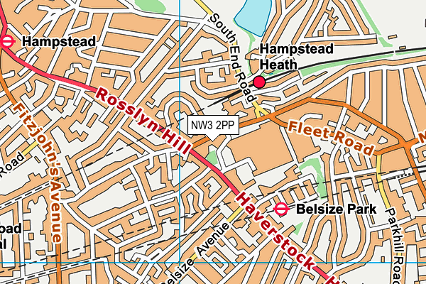 Hampstead Hill School map (NW3 2PP) - OS VectorMap District (Ordnance Survey)
