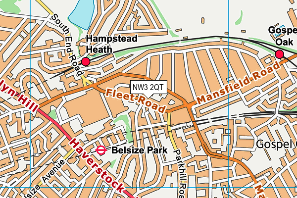 Fleet Primary School map (NW3 2QT) - OS VectorMap District (Ordnance Survey)