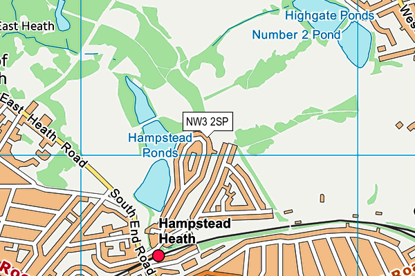 NW3 2SP map - OS VectorMap District (Ordnance Survey)