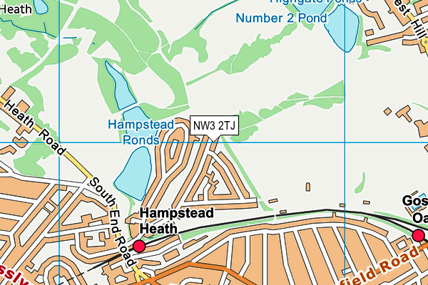 NW3 2TJ map - OS VectorMap District (Ordnance Survey)