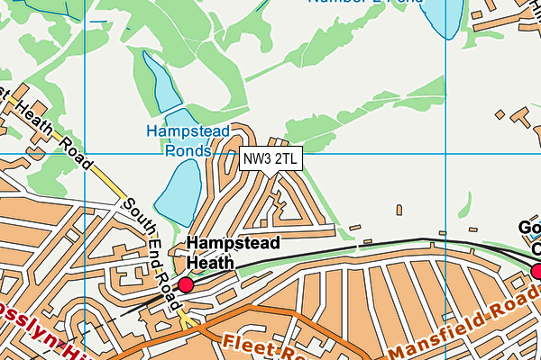 NW3 2TL map - OS VectorMap District (Ordnance Survey)