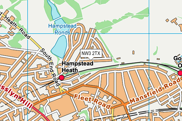 NW3 2TX map - OS VectorMap District (Ordnance Survey)