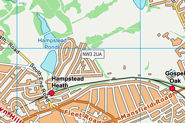 NW3 2UA map - OS VectorMap District (Ordnance Survey)