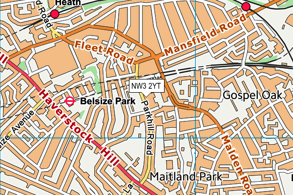 Map of 60 PARKHILL ROAD HAMPSTEAD LIMITED at district scale