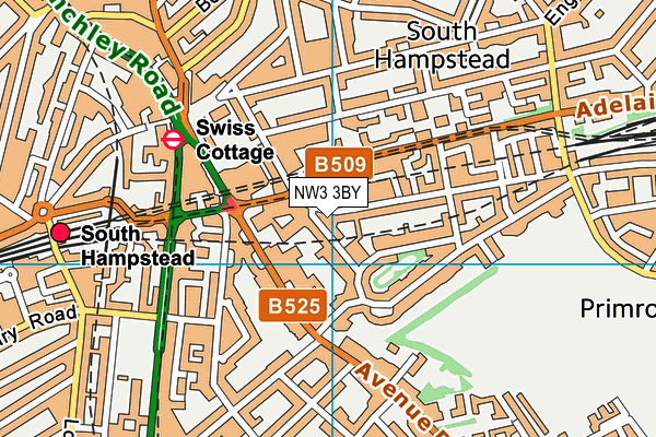 NW3 3BY map - OS VectorMap District (Ordnance Survey)