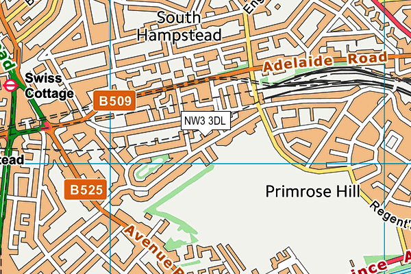NW3 3DL map - OS VectorMap District (Ordnance Survey)