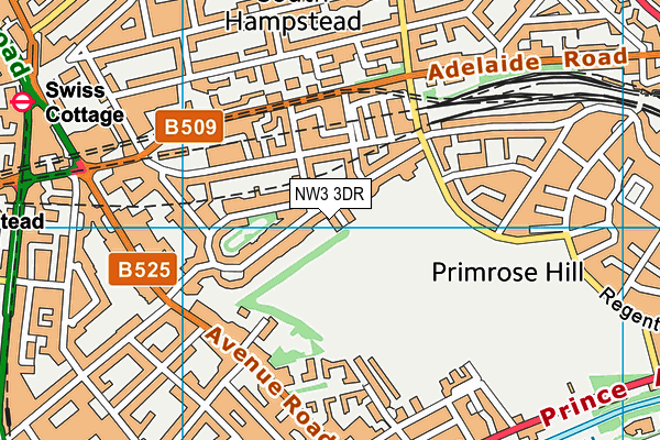 NW3 3DR map - OS VectorMap District (Ordnance Survey)