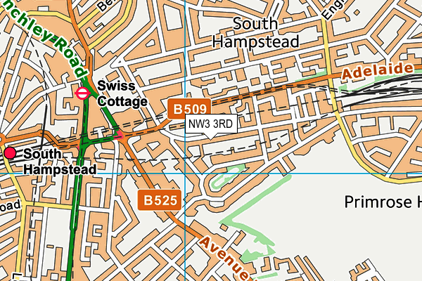 NW3 3RD map - OS VectorMap District (Ordnance Survey)