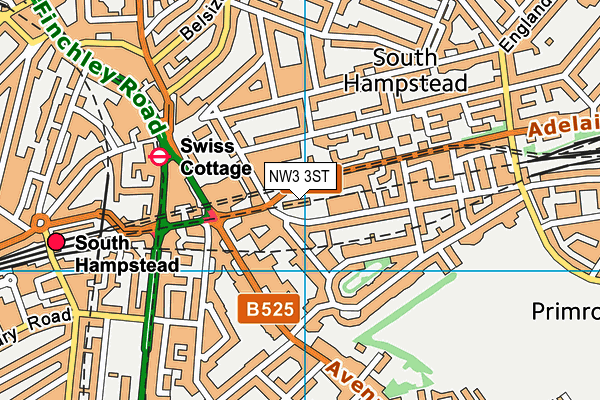 NW3 3ST map - OS VectorMap District (Ordnance Survey)