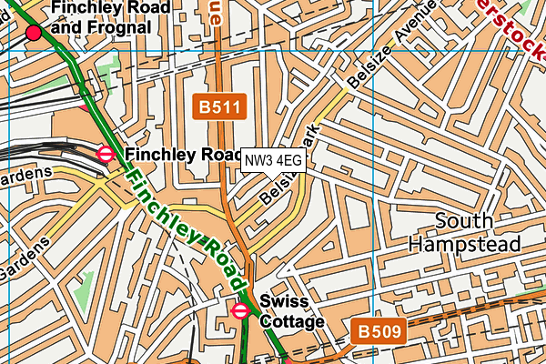 NW3 4EG map - OS VectorMap District (Ordnance Survey)