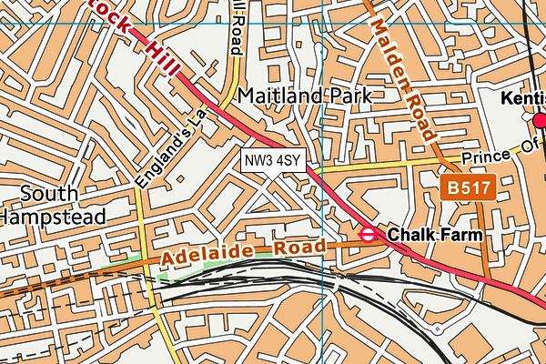 NW3 4SY map - OS VectorMap District (Ordnance Survey)