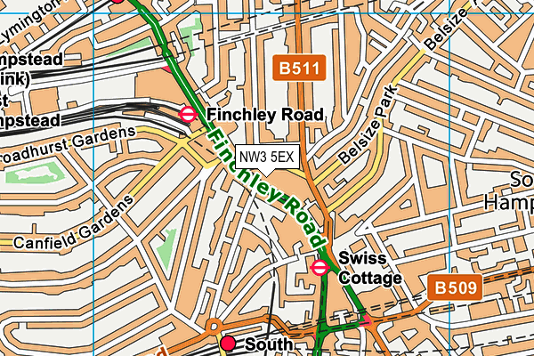 Map of TWO THIRTY FINCHLEY ROAD MANAGEMENT LIMITED at district scale