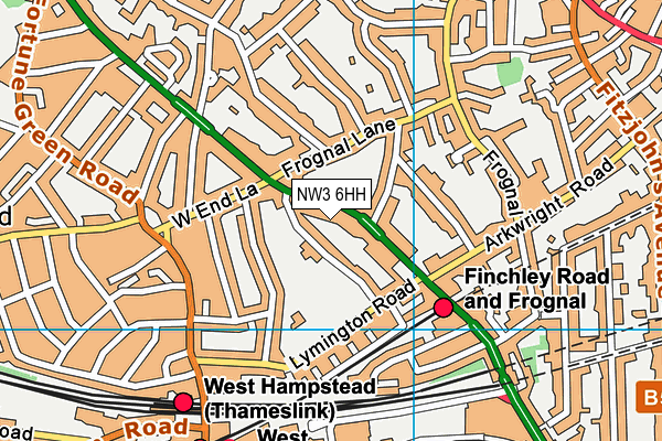 NW3 6HH map - OS VectorMap District (Ordnance Survey)
