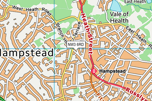 NW3 6RD map - OS VectorMap District (Ordnance Survey)