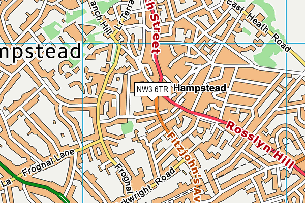 NW3 6TR map - OS VectorMap District (Ordnance Survey)