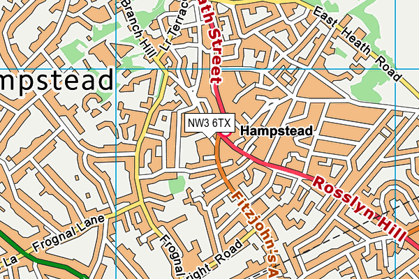 Hampstead Parochial Church of England Primary School map (NW3 6TX) - OS VectorMap District (Ordnance Survey)
