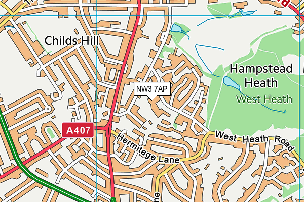 NW3 7AP map - OS VectorMap District (Ordnance Survey)