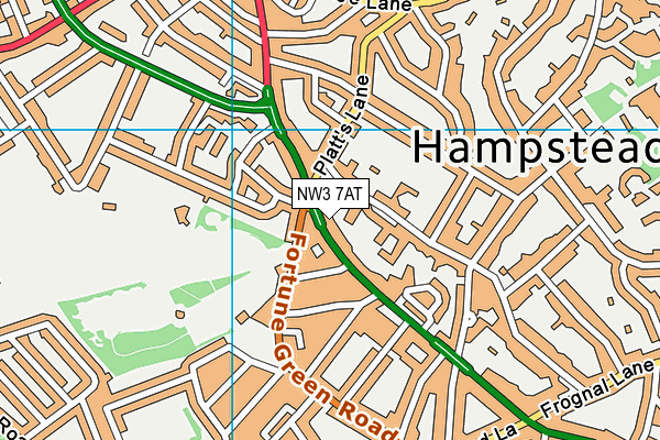 NW3 7AT map - OS VectorMap District (Ordnance Survey)