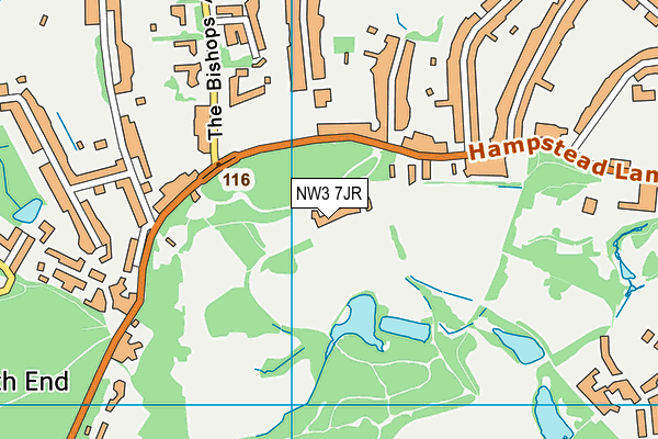 NW3 7JR map - OS VectorMap District (Ordnance Survey)