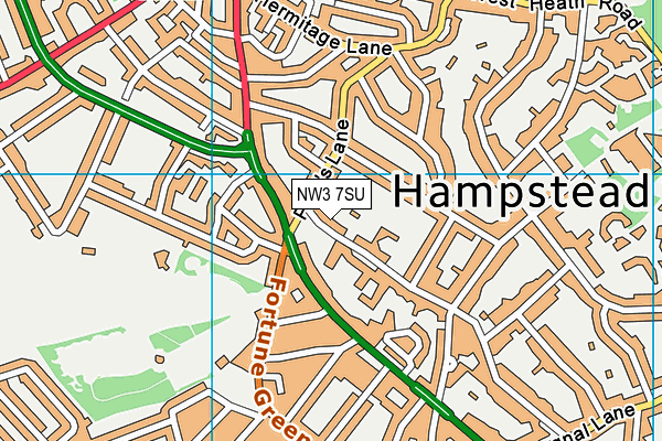 St Luke's Church of England School map (NW3 7SU) - OS VectorMap District (Ordnance Survey)
