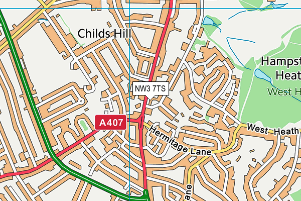 NW3 7TS map - OS VectorMap District (Ordnance Survey)