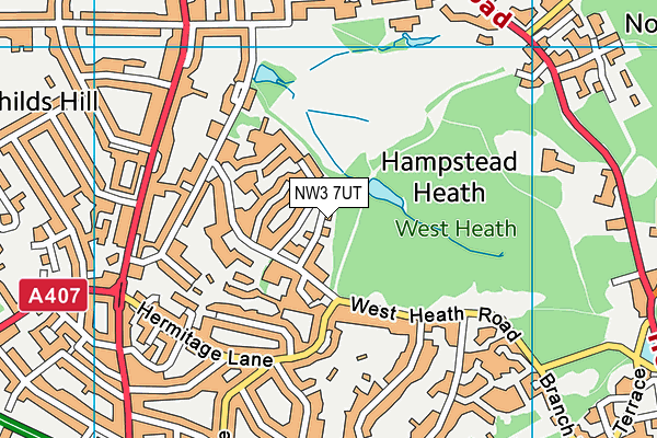 NW3 7UT map - OS VectorMap District (Ordnance Survey)