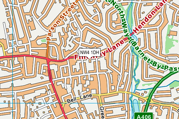 Map of 76 FINCHLEY LANE FREEHOLD LTD at district scale