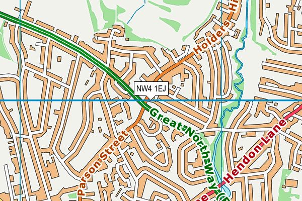 NW4 1EJ map - OS VectorMap District (Ordnance Survey)