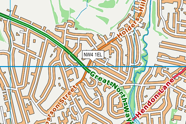 NW4 1EL map - OS VectorMap District (Ordnance Survey)