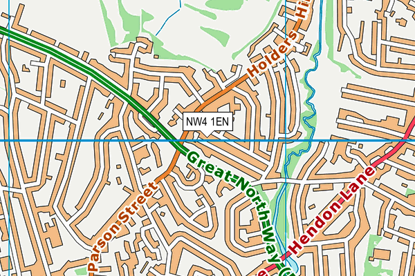 NW4 1EN map - OS VectorMap District (Ordnance Survey)