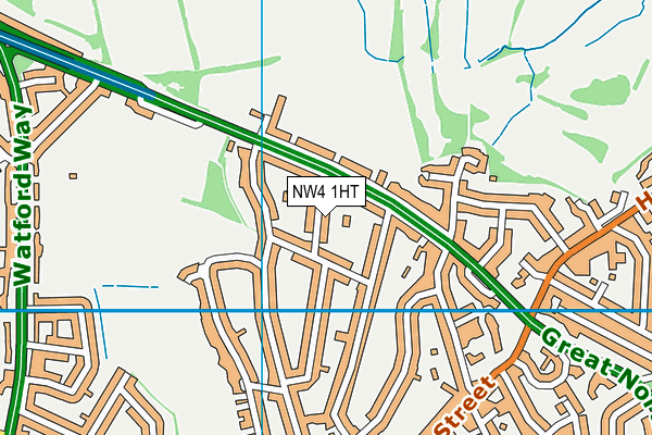 NW4 1HT map - OS VectorMap District (Ordnance Survey)