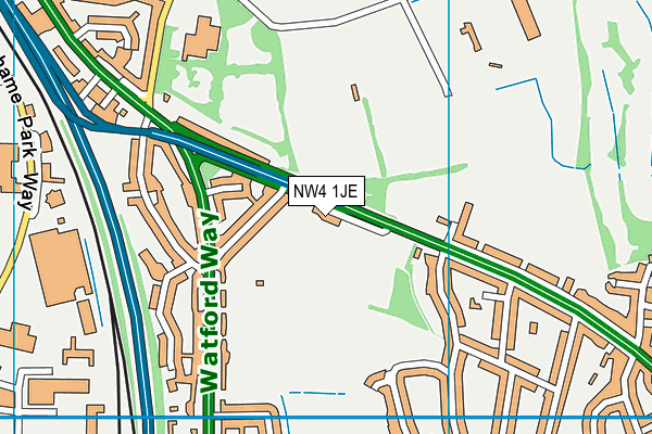 NW4 1JE map - OS VectorMap District (Ordnance Survey)