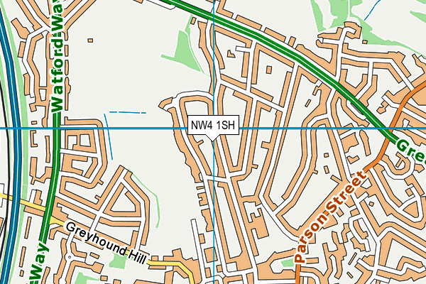 NW4 1SH map - OS VectorMap District (Ordnance Survey)