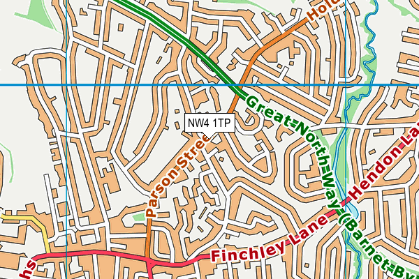 NW4 1TP map - OS VectorMap District (Ordnance Survey)