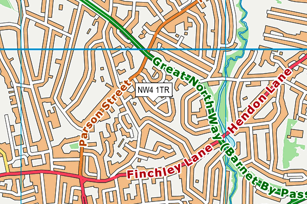 NW4 1TR map - OS VectorMap District (Ordnance Survey)