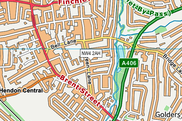 Independent Jewish Day School map (NW4 2AH) - OS VectorMap District (Ordnance Survey)