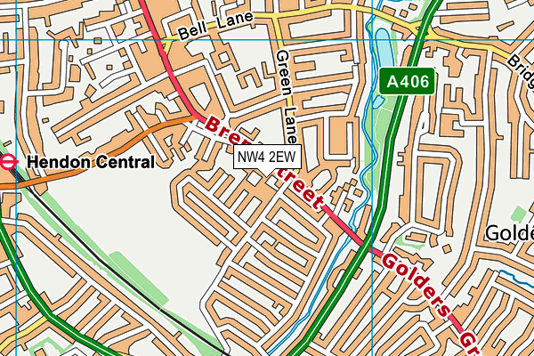 NW4 2EW map - OS VectorMap District (Ordnance Survey)