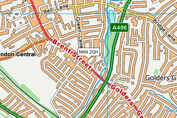 NW4 2QH map - OS VectorMap District (Ordnance Survey)
