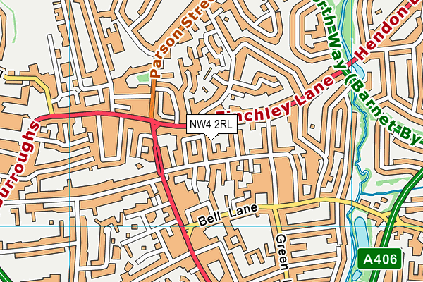 NW4 2RL map - OS VectorMap District (Ordnance Survey)