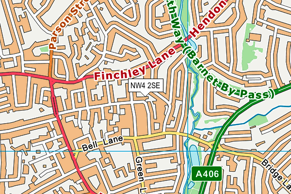 NW4 2SE map - OS VectorMap District (Ordnance Survey)
