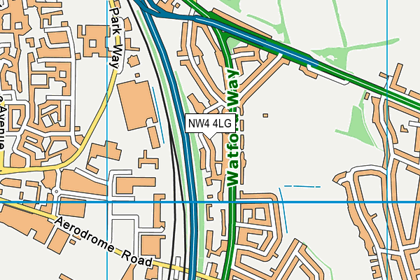 NW4 4LG map - OS VectorMap District (Ordnance Survey)