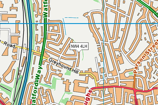NW4 4LH map - OS VectorMap District (Ordnance Survey)