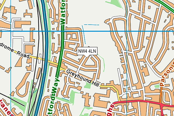 NW4 4LN map - OS VectorMap District (Ordnance Survey)