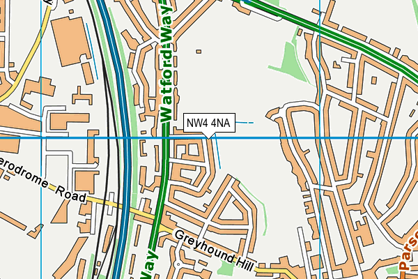 NW4 4NA map - OS VectorMap District (Ordnance Survey)