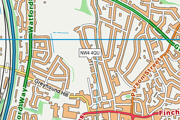 NW4 4QU map - OS VectorMap District (Ordnance Survey)