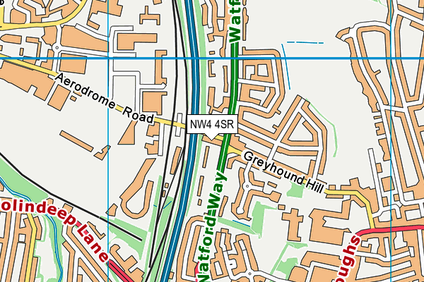 NW4 4SR map - OS VectorMap District (Ordnance Survey)
