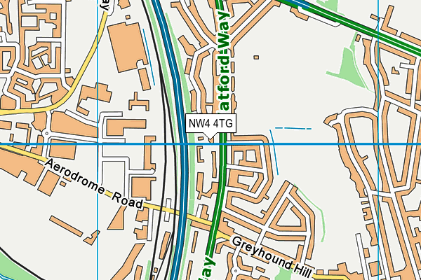 NW4 4TG map - OS VectorMap District (Ordnance Survey)