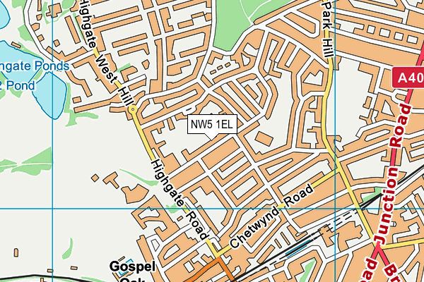 NW5 1EL map - OS VectorMap District (Ordnance Survey)